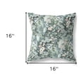 thumbnail image 3 of 16" Green Gray Springtime Indoor Outdoor Throw Pillow, 3 of 3