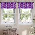 thumbnail image 2 of LALILO Kitchen Curtain Valance New Color With Flower Rod Pocket Window Curtain 52"x 18" Set of 2, 2 of 5