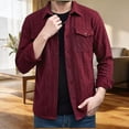 thumbnail image 5 of Maqroz Men's Button Down Shirt Long Sleeve Casual Plus Size Shirt Jacket Fashion Lightweight Formal Shacket Outerwear Tops with Double Pockets, 5 of 5