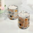 thumbnail image 2 of Yayeee 2 Pack Qtip Holder Bathroom Cotton Swab Canister with Lid Clear Dispenser Set, Cute Cartoon Cat, 2 of 6