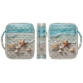 thumbnail image 6 of FOR U DESIGNS Starfish Seashell Print Bible Case Lightweight Bible Holder Case with Handle Washable Book Cover Church Bag Bible Protective Tote Bag with Zipper Pocket, 6 of 7