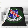 thumbnail image 1 of Manta polar de la 327.ª Brigada de Infantería del Ejército de EE. UU., manta súper suave y acogedora, manta de franela ligera y cómoda, mantas de felpa cálidas para sofá, sofá y cama, 1 of 5