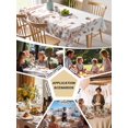 thumbnail image 5 of Spring Floral Table Cloth, Waterproof Tablecloth for Rectangle Tables, Watercolor Elegant Pastoral Flowers Reusable Washable Fabric Table Cover for Restaurant Kitchen Dining Tables 60"x120", 5 of 9
