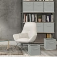 SimpleHouseware 6 Pack Foldable Cube Storage Bin Organizer Boxes, Grey