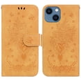 thumbnail image 1 of TECH CIRCLE iPhone 14 Plus Wallet Case,Embossed Premium PU Leather Magnetic Handbag Pocket Card Slots with Wrist Strap Flip Kickstand Shockproof Case for iPhone 14 Plus 5G 6.7 inch 2022,Yellow, 1 of 8