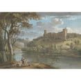 thumbnail image 2 of Paul Sandby 24x18 Gold Ornate Framed and Double Matted Museum Art Print Titled - Bothwell Castle, from the South, 2 of 4