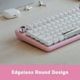 thumbnail image 3 of Azio IZO Bluetooth and USB Mechanical Computer Keyboard with Red Switches (Pink Blossom), IK408, 3 of 5