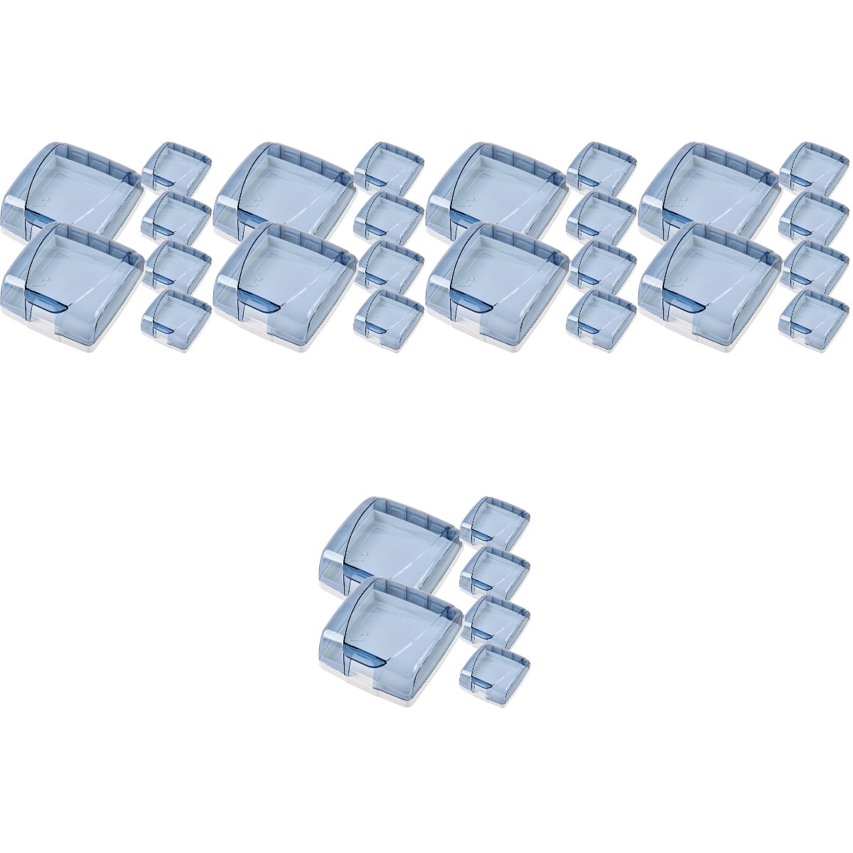 Raindrops 30 pcs Self-adhesive Bathroom Outlet Cover Wall Protector Cover Single Slot Socket Shell
