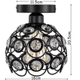 thumbnail image 2 of Lámpara De Techo De Cristal De Metal Negro, 2 of 5