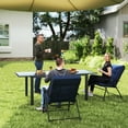 thumbnail image 2 of Outsunny Chaises Pliantes d'Extérieur, Ensemble de 2, Chaises de Camping Rembourrées, Bleu, 2 of 10