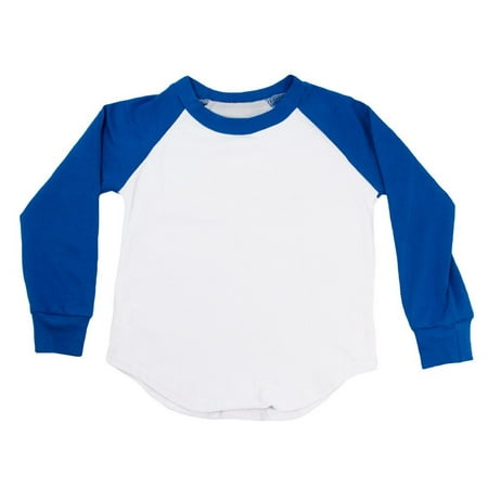 Unisex Baby Royal Blue Two Tone Long Sleeve Raglan Baseball T-Shirt