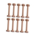 thumbnail image 4 of stanreset 10x Wooden Empty Spools Wooden Spool Arts Wire for Weaving Embroidery Thread Beige Length 96mm, 4 of 6