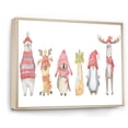 thumbnail image 2 of Designart Cute Christmas Animals Polar Bear Traditional Floating Frame Wall Art, 2 of 4
