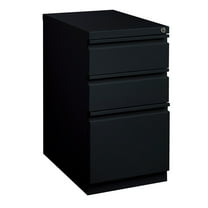 Hirsh 23" Deep Mobile Pedestal File Cabinet 3 Drawer Box-Box-File, Letter Width, Black