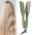 thumbnail image 4 of Crimpadora de Cerámica Temperatura Ajustable Plancha de Pelo de Calentamiento Rápido Placas de Cerámica Herramientas de Estilismo para Estilismo Voluminizador Esponjoso ANGGREK Otros, 4 of 8