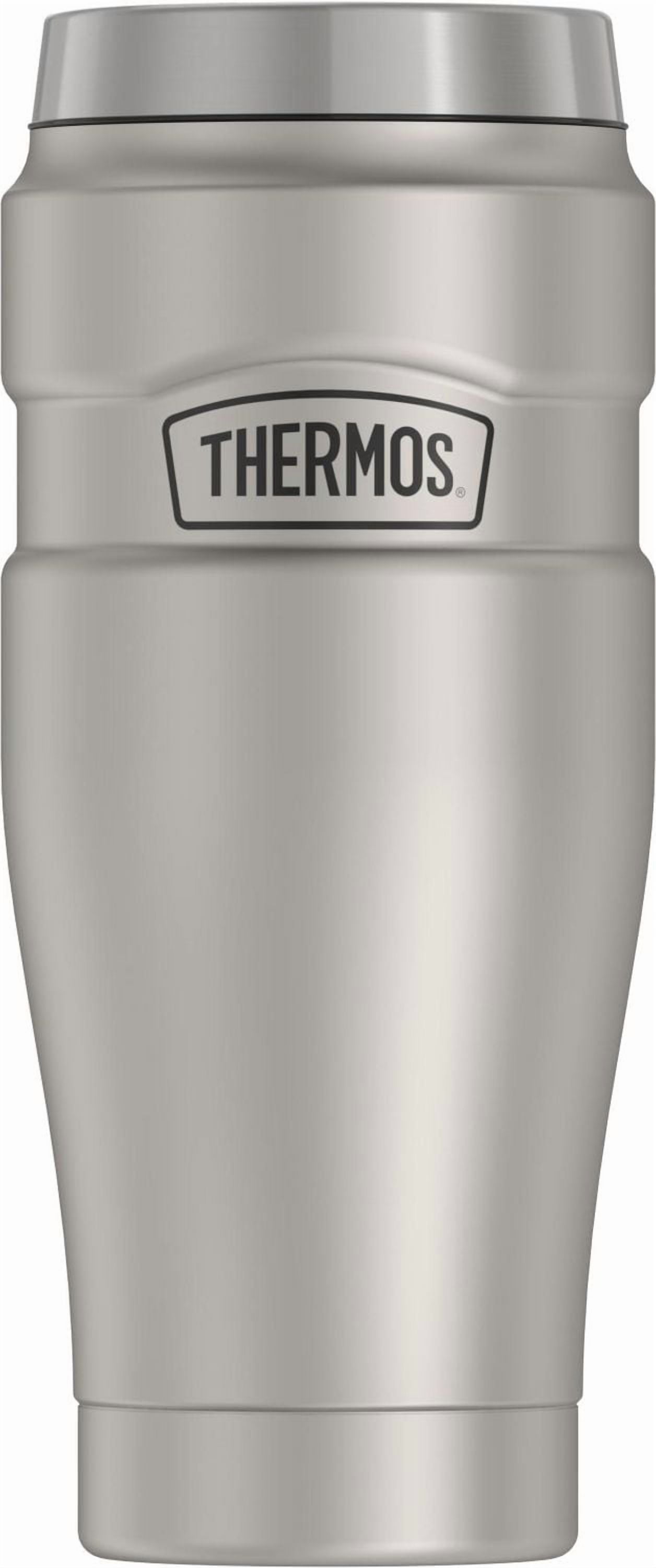 Thermos Stainless King Vacuum Insulated  Travel Tumbler, 470 ml, Matte Steel, 16OZ, Tumbler