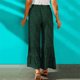 thumbnail image 5 of Pantalones acampanados con estampado de leopardo Pantalones vintage de moda transpirables y suaves para la piel para mujer para fiesta uso diario Verde XL, 5 of 7
