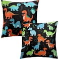 thumbnail image 2 of Colorful Dinosaurs Throw Pillow Covers - Dino Decorative Pillow Covers Wildlife Cushion Cover Home Decor Wild Animal Pillowcase 20x20 Inch, 2 of 6