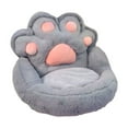 thumbnail image 3 of Sofá perezoso de 1 plaza, muebles con garra de gato, silla de lectura cómoda de felpa para oficina, balcón, salón, sala de estar y dormitorio Gris, 3 of 8