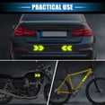 thumbnail image 2 of Unique Bargains 10pcs Reflective Stickers Arrow Shape Safety Tape Reflector Universal for Cars PET Fluorescent Yellow, 2 of 7