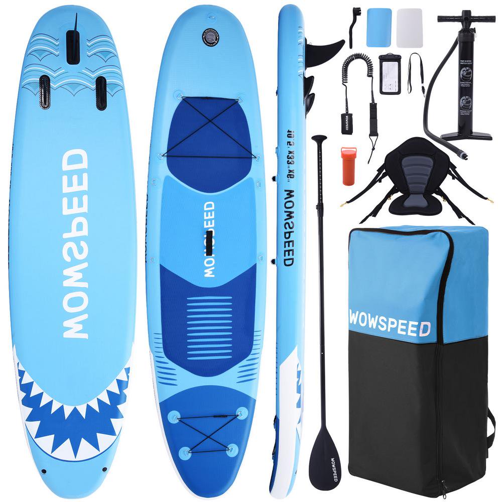 wowspeed 10.5ft Inflatable Stand Up Paddle Board with Kayak Seat, Carry