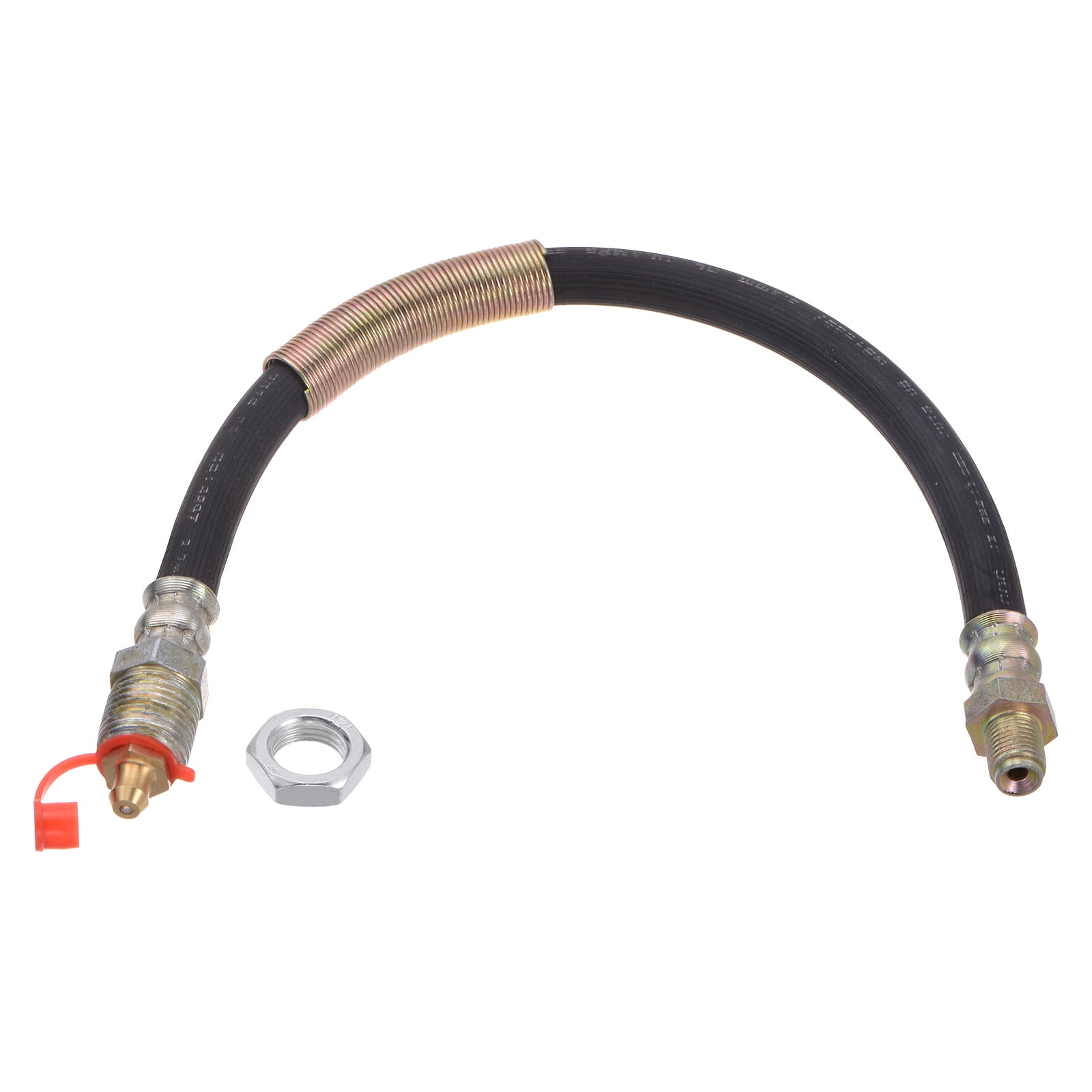 Uxcell M10x1 Thread 11.81" Length Flexible Extension Grease Hose with Fixing Hex Screw Nut for