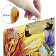 thumbnail image 3 of FMSHPON Yellow Lily Red Lotus Flower Clipboard Hardboard Wood Nursing Clip Board and Pull for Standard A4 Letter 13x9 inches, 3 of 7