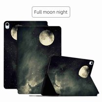 ELEHOLD Flip Folio Case for iPad 10th Generation 10.9" 2022 Auto Wake/Sleep Function Stand Slim Lightweight Leather Protective Shockproof Cover for iPad 10.9", Full Moon Night