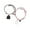 Pink & Gray, variant on 2Pcs Elastic Rope Love Heart Magnet Suction Bracelet Halloween Ghost Pendant Couple Bracelet Men Women Jewelry Gift