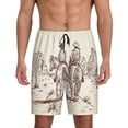 thumbnail image 1 of Fotbe Cowboys Riding Horses Pantalones Cortos de Pijama para Hombre, Ropa de Dormir, Pantalones de Pijama Cortos para Hombre-XX-Large, 1 of 6