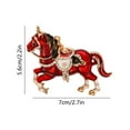 thumbnail image 3 of Llavero de aleación con diamantes de imitación de caballo de dibujos animados | Adornos navideños y pequeños regalos | Accesorios para coche con hebilla de metal | Colores: negro, blanco y rojo, 3 of 5