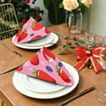 thumbnail image 3 of GZHJMY Strawberry Cloth Napkins Set of 1, Reusable Washable Polyester Dinner Napkins for Family, Restaurant, Wedding, Party Decor 20 x 20 Inch, 3 of 7
