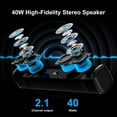 thumbnail image 6 of TOPVISION 2.1 Ch Sound Bar for TV, Bluetooth 5.4 Sound Bar with Subwoofer with HDMI ARC/Optical/Aux/USB, 3D Surround Sound System for gifts, 6 of 9