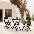 thumbnail image 2 of Compamia Helen Round Folding Bistro Table 24 inch Black, 2 of 6