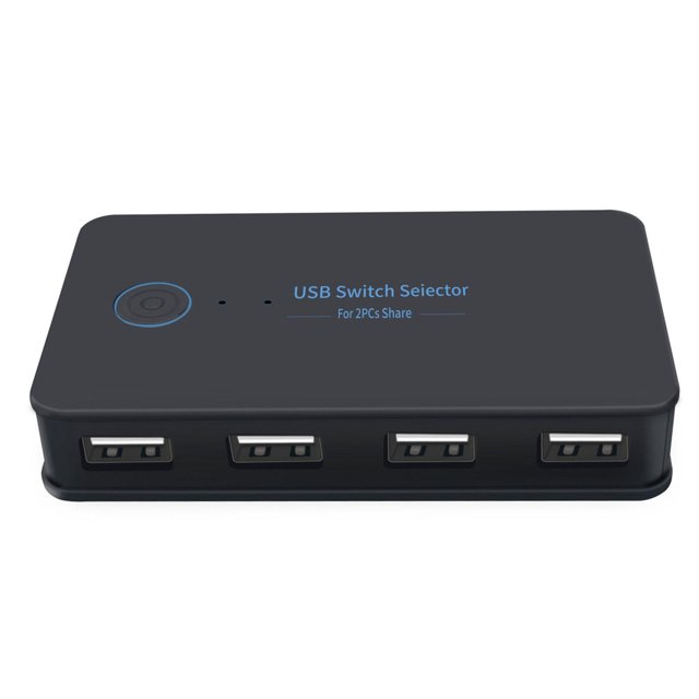 Selector De Conmutador USB2.0 Caja De Conmutador Hub 2 En 4 Salidas, Diseño De Sunnimix Selector de interruptor