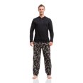 thumbnail image 1 of 2 Piece Mens Microfleece Pajama Sets – Ultra Soft PJ Pants with Henley Shirt, 1 of 7