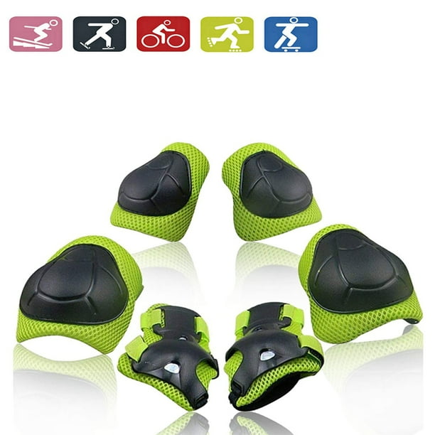 Poseca 6PCS Kids Knee Pad Elbow Pads Wrist Guards Protective Gear For