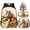Horse Sunflowers, variant on Yuyamidu Axolotl Backpack with Lunch Box for Kids Girls 7-8 Cherry Blossom Bookbag for Middle School 5th Grade Book Bag Lunch Bag Pencil Case Water Bottle Holder with Strap, 4 in 1