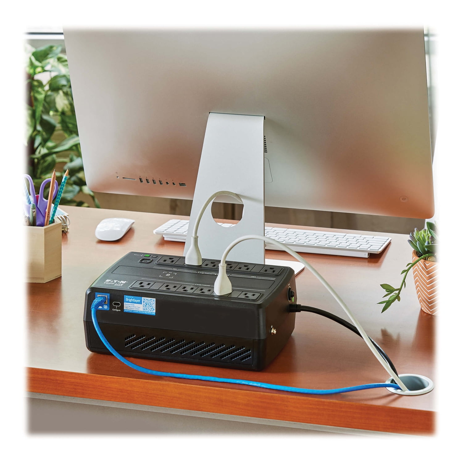Tripp Lite by Eaton 450-Watt Line-Interactive Cloud-Connected Desktop UPS with Remote Monitoring, 12 Outlets, 5-Ft. Cord, AVR750UNC