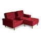 thumbnail image 3 of Sala Modular Sofá Cama Reversible de Lino Rojo Modelo Praia, 3 of 10