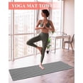 thumbnail image 2 of Boho Black Stripe Yoga Towel for Hot Yoga Non Slip, Abstract Geometric White Minimalist Yoga Mat Towel Absorbent Yoga Sweat Towels Microfiber Hot Yoga Blanket for Bikram Pilates 26"x70", 2 of 7