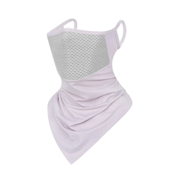 BYHONG Full Face Sun Protective Scarf for Outdoor Sports Lightweight Breathable Windproof Design with Mesh Panels Summer Wear Purple One Size