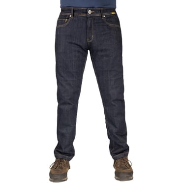 First Mfg Co - York - Men's Motorcycle Biker Riding Blue Denim Pants - Size 39 x 32 - Armor Pockets