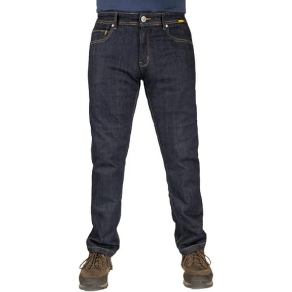 First Mfg Co - York - Men's Motorcycle Biker Riding Blue Denim Pants - Size 39 x 32 - Armor Pockets