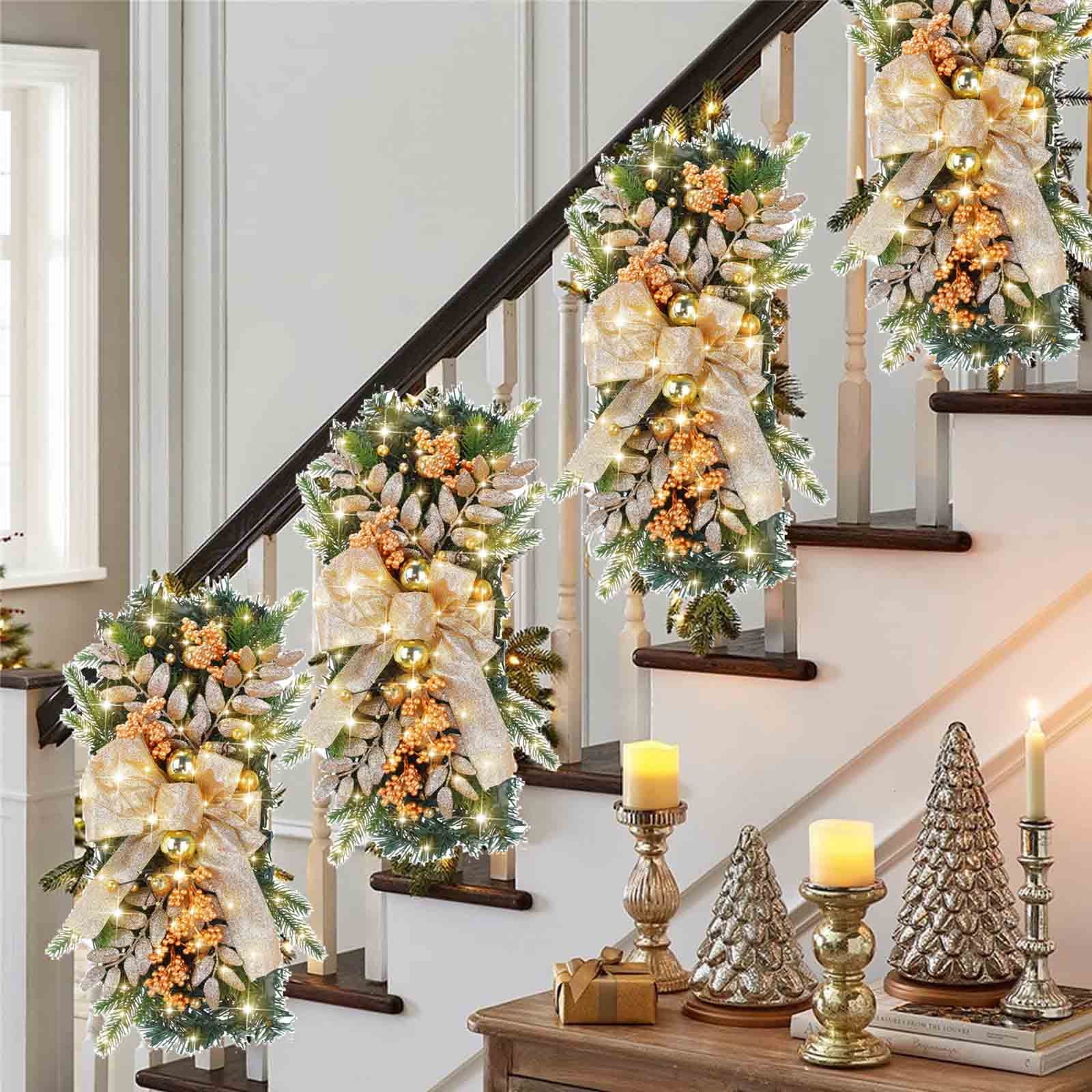 Guirlandes Noël Pin Norfolk 2x1,5m - Déco Intérieur/extérieur Réaliste
