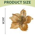 thumbnail image 3 of Adornos de flores artificiales para árbol de Navidad, flores de magnolia con purpurina para Navidad, Año Nuevo, fiestas, bodas, vacaciones, decoraciones DIY, 3 of 5
