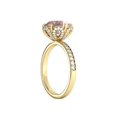 thumbnail image 3 of 14K Yellow Gold 2.50 CT natural peach/pink VS Morganite Ring with Diamonds Flower Vintage Halo, 3 of 3