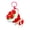 Red, variant on Portable Keychain Hand-Crocheted Wool Rose Petal Mini Bouquet Decoration Keychain Pendant Bags Backpacks Accessory