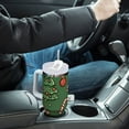 thumbnail image 4 of Yayeee 40oz Stainless Steel Tumbler with Straw and Handle Double-Wall Insulated Travel Water Bottle, Yellow Christmas Gingerbread, 4 of 8
