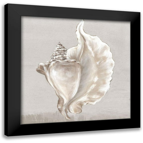 Watts, Eva 12x12 Black Modern Framed Museum Art Print Titled - Neutral Shells III